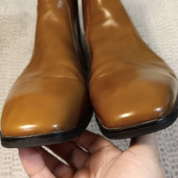 Alfani men's 'Ashton' brown faux leather dress boots sz 13 Medium - Picture 6 of 12